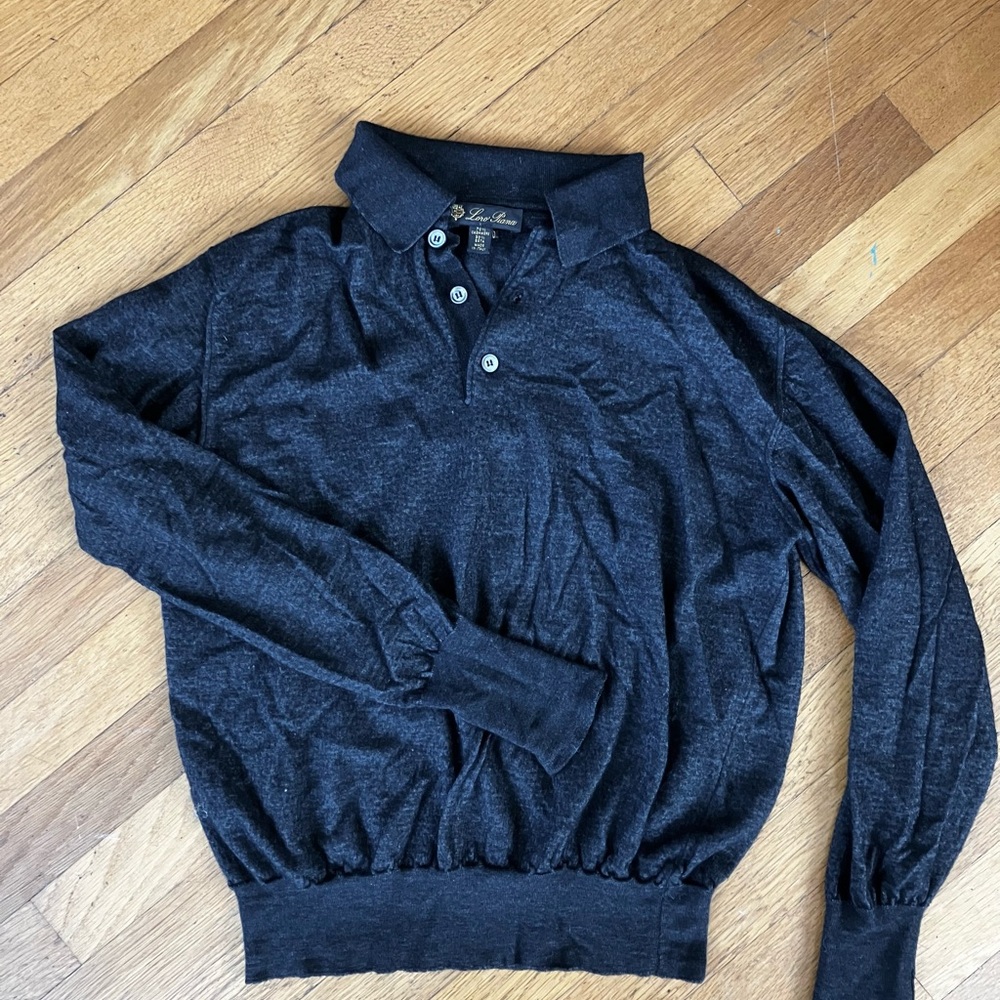 Loro Piana Cashmere Collar Polo Sweater